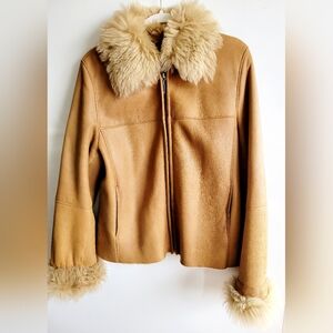 Siena Studio Tan Teddy Jacket